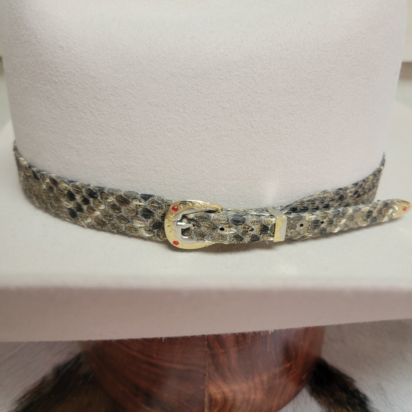Rattlesnake Skin Leather Hatband