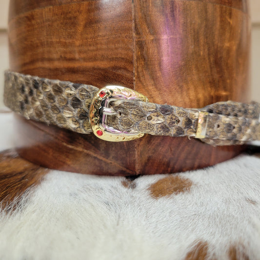 Rattlesnake Skin Leather Hatband