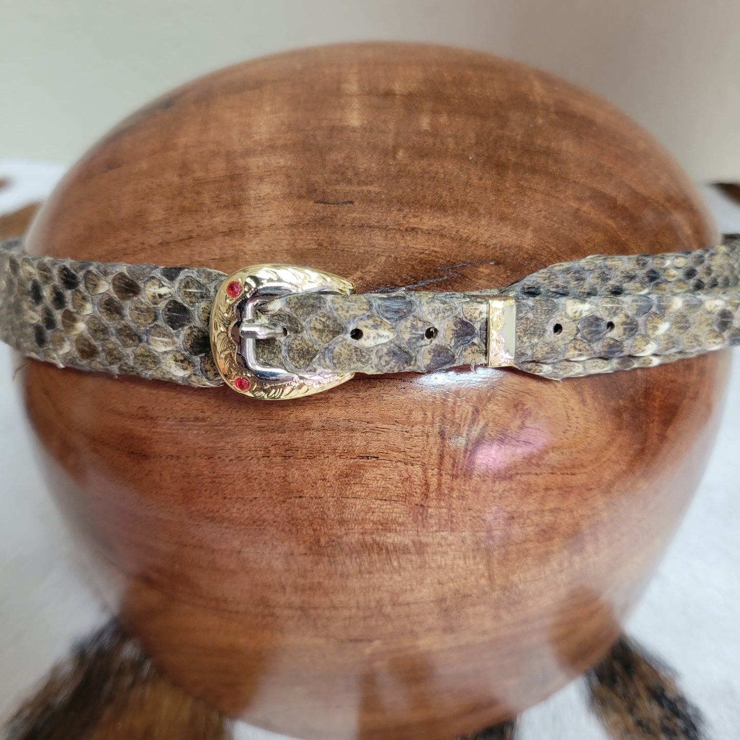 Rattlesnake Skin Leather Hatband