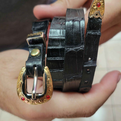 Caiman Leather Hatband