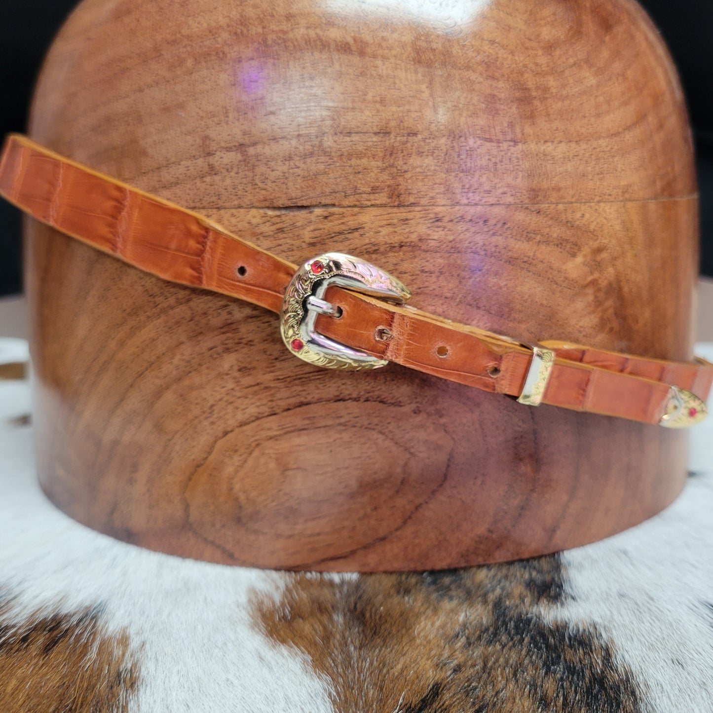 Caiman Leather Hatband