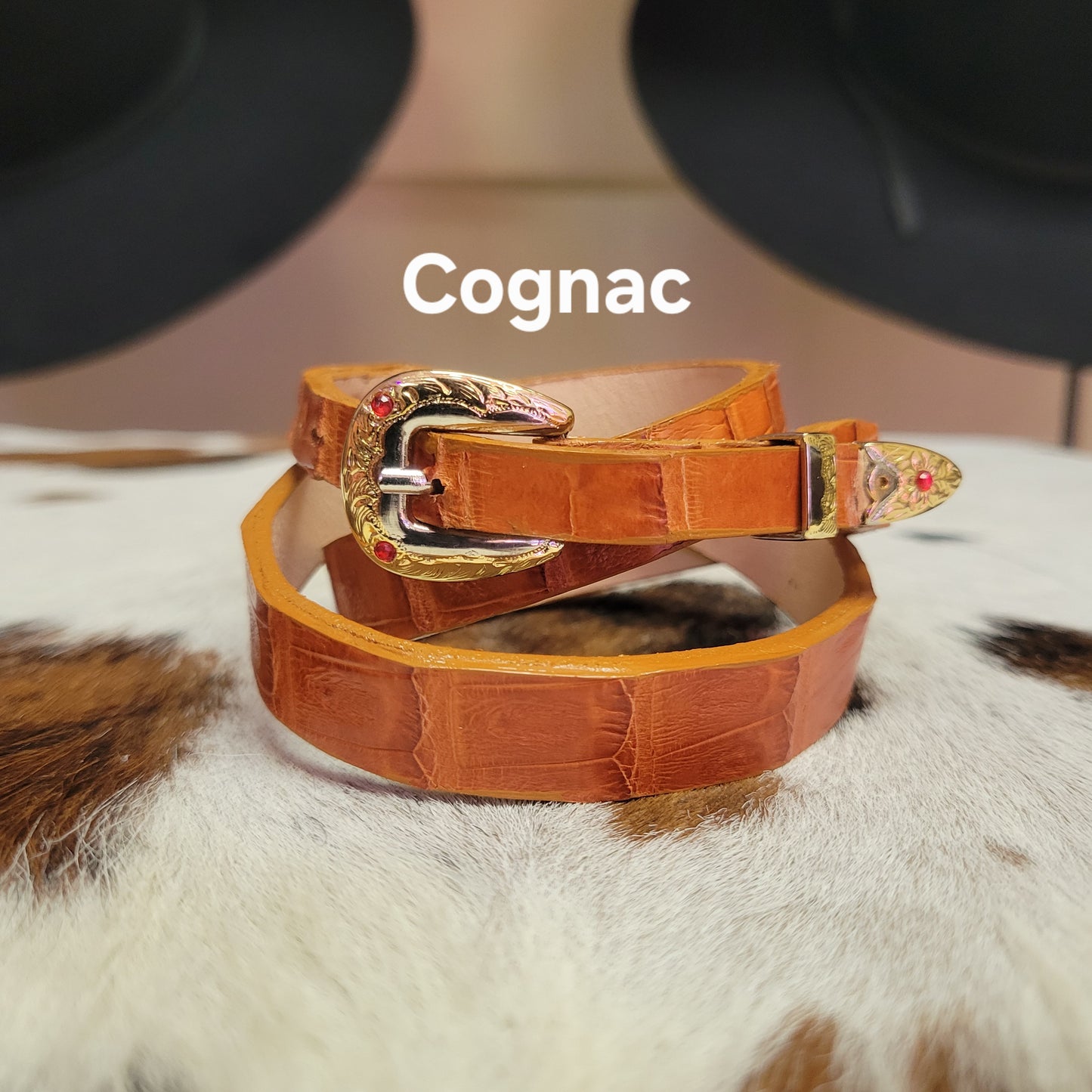 Caiman Leather Hatband