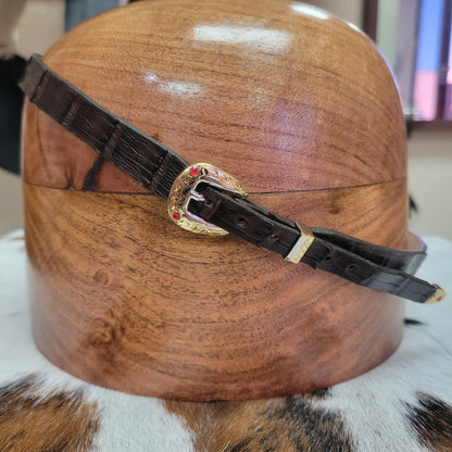 Caiman Leather Hatband