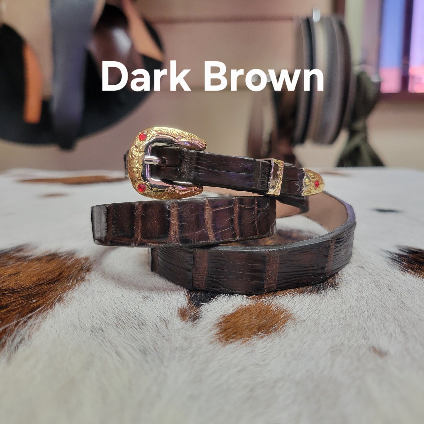 Caiman Leather Hatband