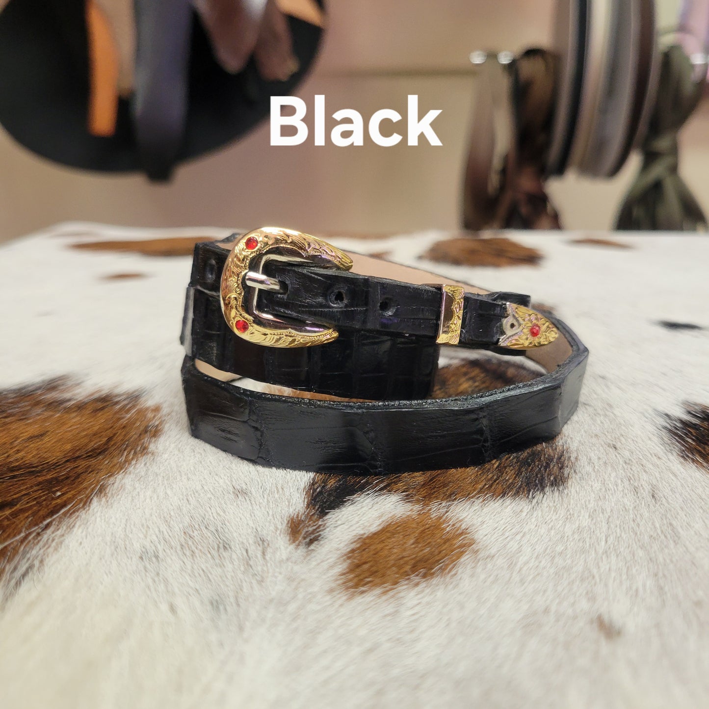 Caiman Leather Hatband